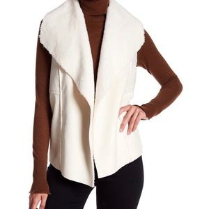 SUSINA Faux White Ivory Fur Vest